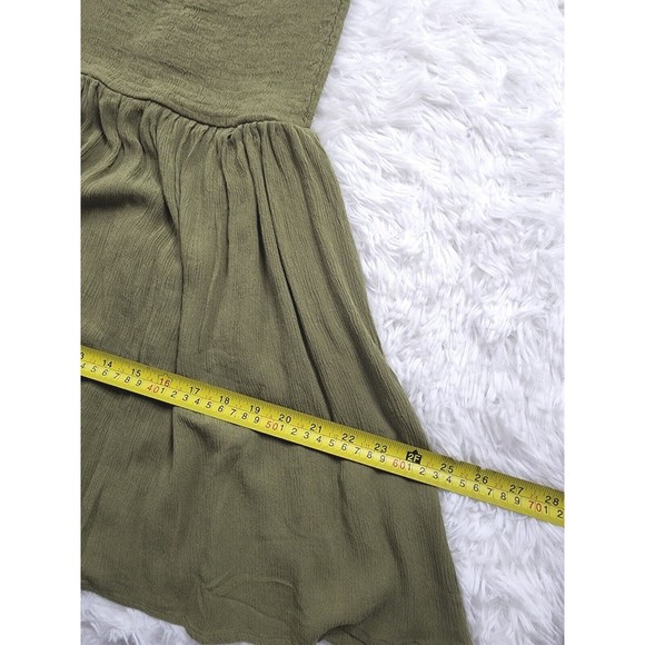 [499] Forever 21 Green Shirred Boho Cami Dress - Picture 7 of 9